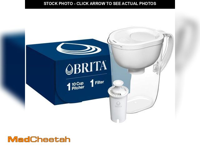 Lot 74-12433953 - Brita Everyday Standard Water Filter Pitcher with SmartLight Filter Change Indicator, Reduces Copper...