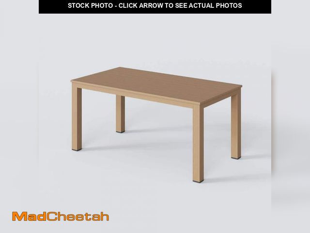 Lot 74-12160261 - SUNVIVI Light Wood Tone Aluminum Outdoor Dining Tables - UNUSED