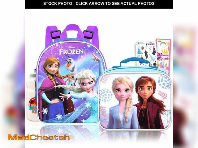 Lot 74-14207933 - Disney Frozen Mini Backpack and Lunch Box Bundle with Stickers, 11" (Frozen Preschool Toddler Set) -...