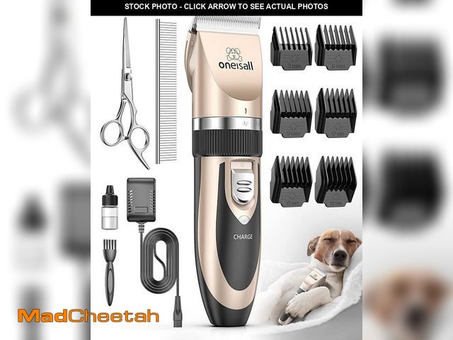 Lot 74-12311138 - oneisall Dog Clipper Low Noise, Dog Grooming Kit with Rechargeable, Dog Shaver Cordless Electric Qui...