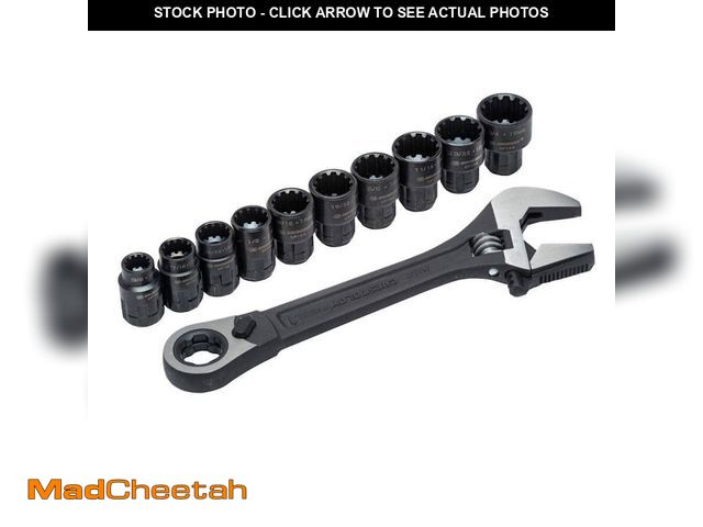 Lot 74-14467711 - Crescent X6 3/8 in. Drive Pass-Thru Adjustable Wrench Set (11-Piece) CPTAW8 - UNUSED