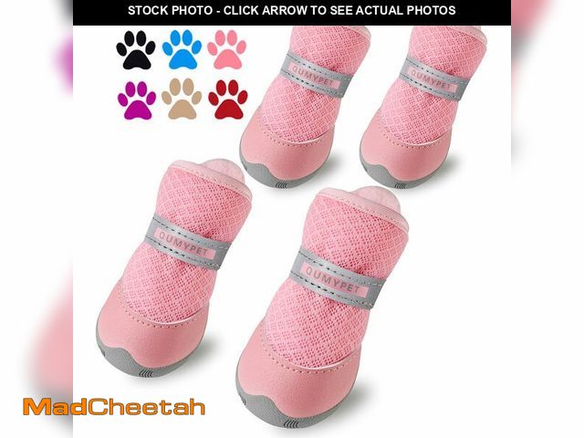 Lot 74-14271595 - QUMY 4PCS Dog Shoes for Small Dogs, Hot Pavement Summer Puppy Dog Boots &amp; Paw Protectors with So...
