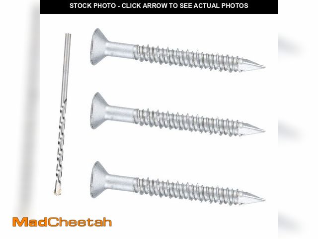 Lot 74-14265294 - Bobibbi 1/4 x 2-1/4" 410 Stainless Steel Hex Head Tapcon Concrete Screw Anchor, for Anchoring to Mas...
