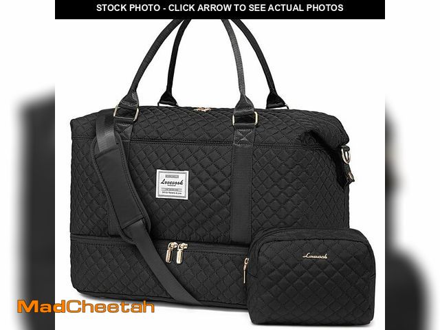 Lot 74-14382627 - LOVEVOOK Travel Duffle Bag, Weekender Bags for Women with Shoe Compartment, Carry on Overnight Bag w...