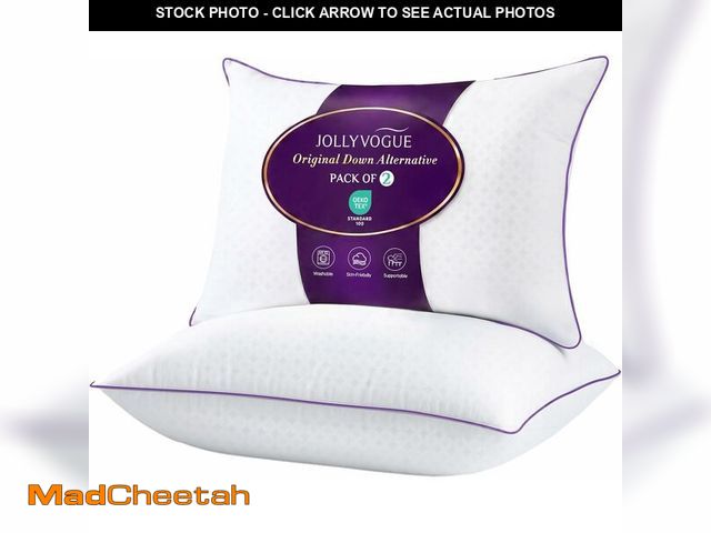 Lot 74-13709885 - JOLLYVOGUE Pillows King Size Set of 2, Washable Supportive Bed Pillows with Super Soft Down Alternat...