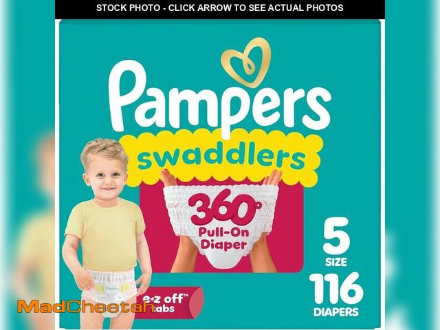 Lot 74-13710292 - Diapers - Swaddlers 360ÃÂ° - Size 5, 116 Count, up to 100% Leakproof Comfy Dry Fit, Designed for Ea...