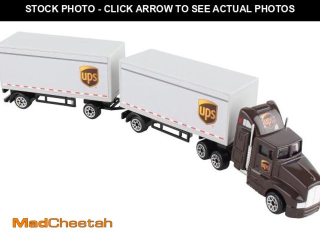 Lot 74-12305381 - Daron UPS Die Cast Tractor with 2 Trailers - UNUSED
