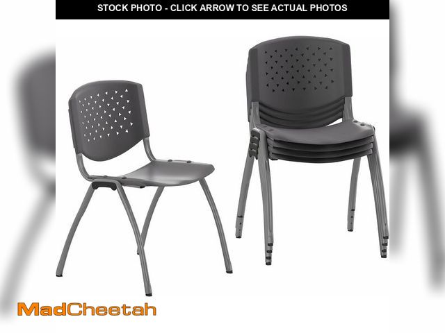 Lot 74-12615742 - Flash Furniture Hercules Series Plastic Contoured Lobby Chairs with Perforated Backs, Ergonomic Stac...