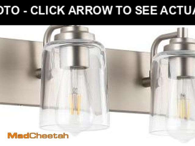 Lot 74-12044484 - Solfart Brushed Nickel Bathroom Vanity Light Fixture 4 Lights Above Mirror - UNUSED