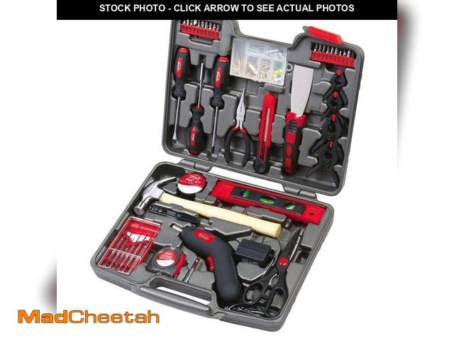 Lot 74-14254346 - Apollo Home Tool Kit with 4.8-Volt Cordless Screwdriver (144-Piece) - USED