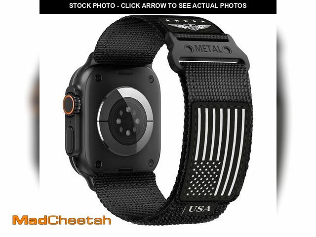 Lot 74-14152460 - Rugged Nylon for Apple Watch Band for Men Series 11/10/9/8/7/6/SE/5/4/3/2/1 iWatch Bands Man,Soft Wo...