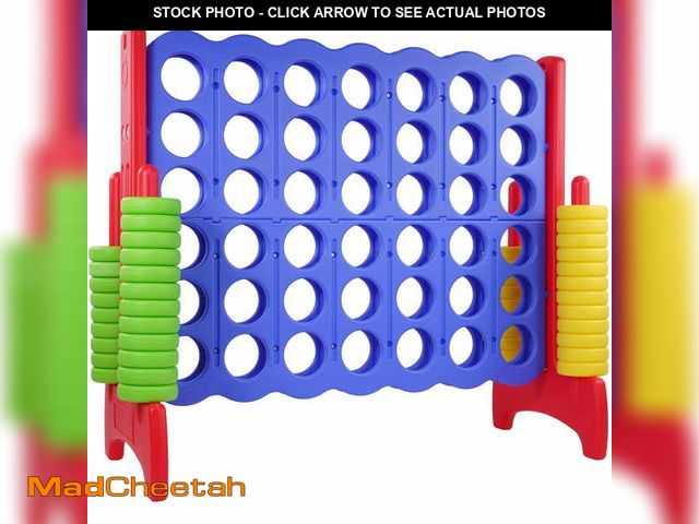 Lot 74-12667564 - EDX Giant 4-to-Score Game Set, 4-in-A-Row Jumbo with 42 Jumbo Rings &amp; Quick-Release Slide, Holid...