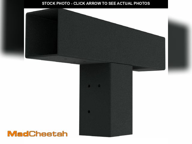 Lot 74-12677229 - WILD HOG LINX 4 in. T/Fit Black Steel Extension Bracket Pergola for 4x4 Wood Posts (1-Pack) - UNUSED