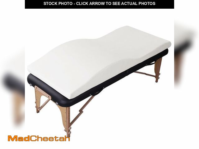 Lot 74-12701714 - HOMBYS Ergonomic Curvy Foam Massage Bed Mattress Topper, 70" x 28", White - UNUSED