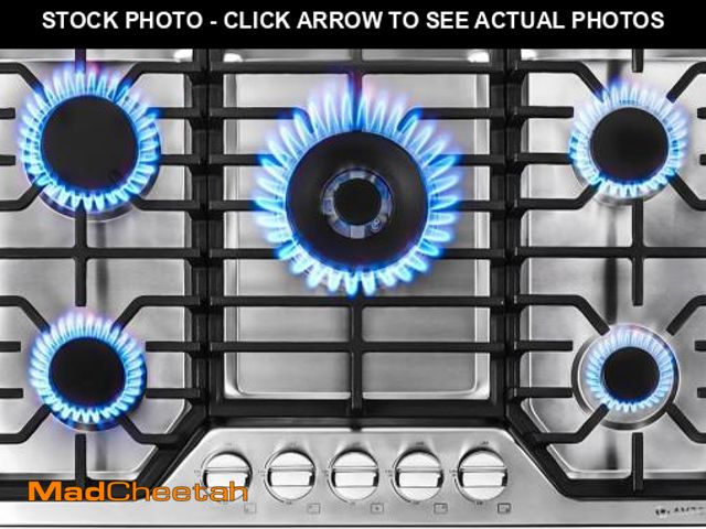 Lot 74-12520759 - AMZCHEF 30 inch Gas Cooktop with 5 Made in Italy SABAF Power Burners.Max 48,300 BTU/hr Built-in Gas ...