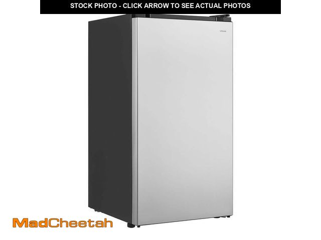 Lot 74-14560969 - Vissani 3.2 cu. ft. Mini Refrigerator in Stainless Steel, ENERGY STAR HVAR32SE - USED
