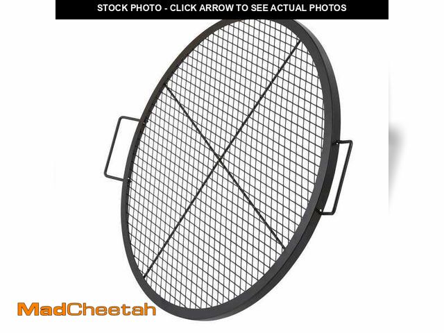 Lot 74-12558168 - SKYSHALO 30 in. Fire Pit Grill Grate, Heavy Duty Steel BBQ Cooking Grid, Round Campfire Grate with X...