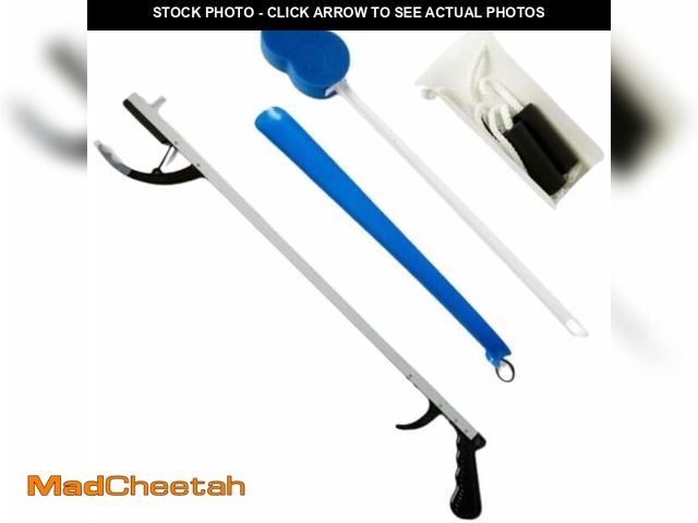 Lot 74-12664490 - Medline Economy Hip Kit, Mobility Aids Ideal for Hip Surgery Recovery, 4-Pieces, 26" Grabber Reacher...