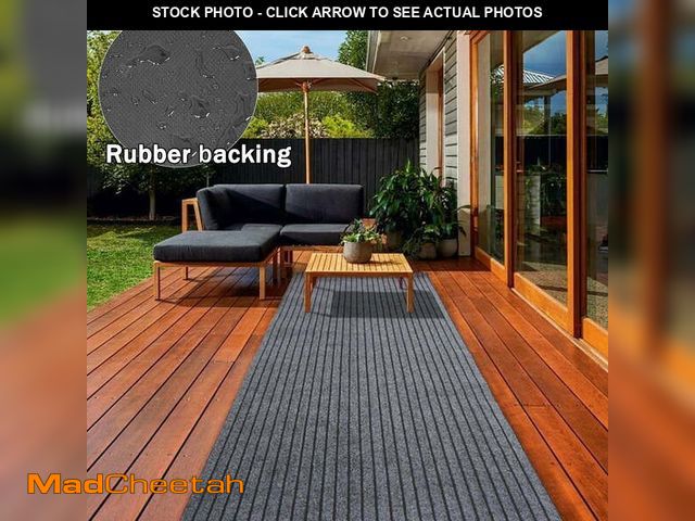 Lot 74-13816804 - Petoto 10 x 3 ft Commercial Carpet, Non-Slip Hallway Runner Rug, Indoor Outdoor Stripe Entrance Door...