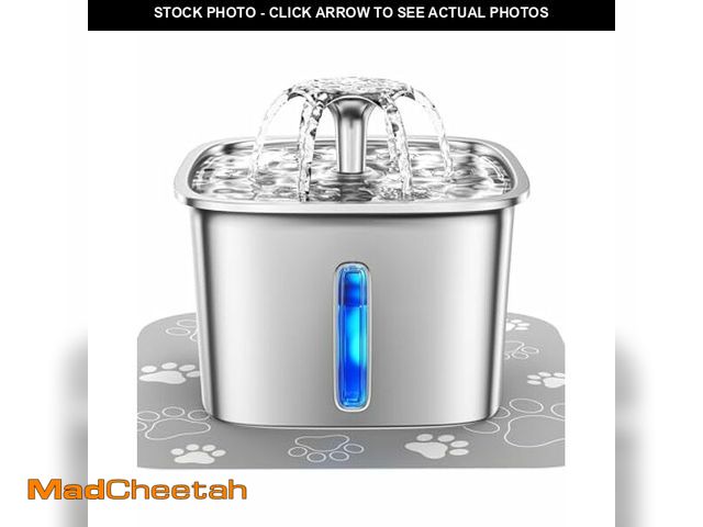 Lot 74-10956282 - Veken Innovation Award Winner Stainless Steel Cat Water Fountain, 95oz/2.8L Automatic Pet Fountain D...