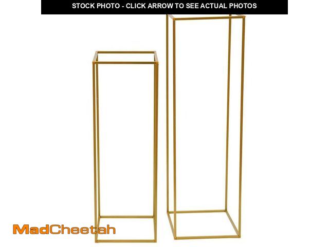 Lot 74-14468702 - YIYIBYUS Wedding Flower Stand Outdoor Metal Floor Flower Display Rack Gold (2-Piece) OT-ZJGJ-4832 - ...