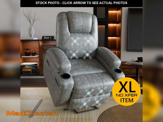 Lot 74-13285244 - Homall Power Lift Recliner Chair Leathaire  for Elderly with Ergonomic Lounge Chair Single Sofa Gray...