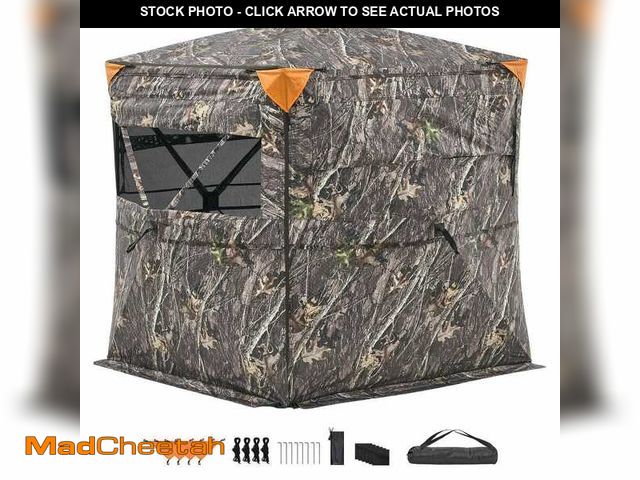 Lot 74-12558167 - SKYSHALO 2-3 Person Hunting Blind with Carrying Bag, 360ÃâÃÂ° Camouflage Tent, Silent Side Door ...