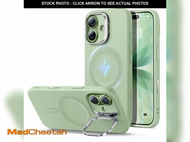 Lot 74-13949532 - ESR Silicone Case for iPhone 17, Built-in Camera Stash Stand Compatible with MagSafe, Military-Grade...