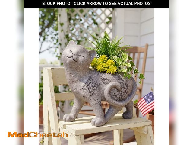 Lot 74-14425875 - Euiroet 7.9" Cat Succulent Planter Holder Figurine - UNUSED