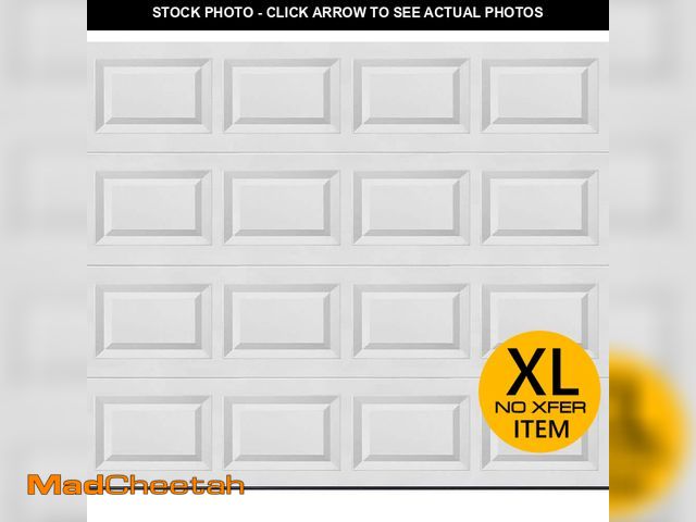 Lot 74-13047139 - *DENTED* Clopay Classic Steel Short Panel 8 ft x 7 ft Non-Insulated White Garage Door without Window...