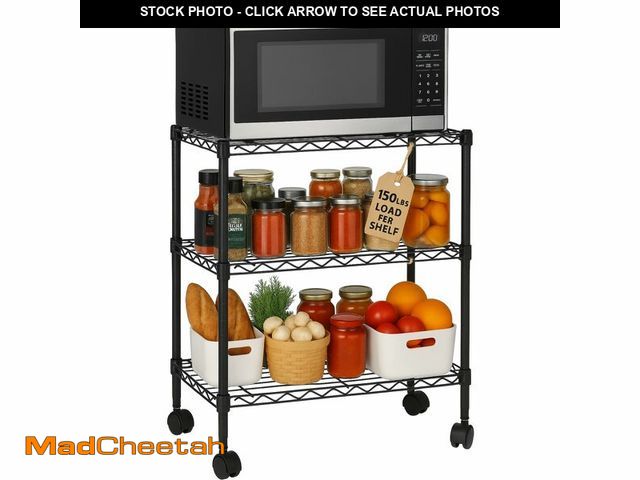 Lot 74-14080462 - 3 Tier Wire Shelving Unit Storage Rack, Metal Heavy Duty Utility Organizers, Organization Units for ...