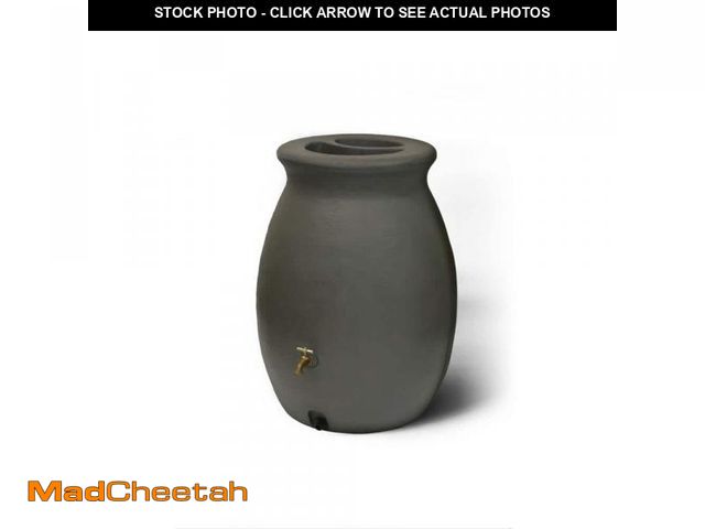 Lot 74-12516629 - Algreen Castilla 50 Gal. Brownstone Decorative Rain Barrel with Planter - UNUSED