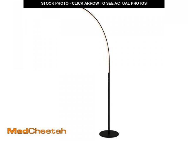 Lot 74-12085963 - DSI LIGHTING Sorrell 62.5 in. Matte Black Integrated LED Arcing Floor Lamp with Adjustable Color Tem...
