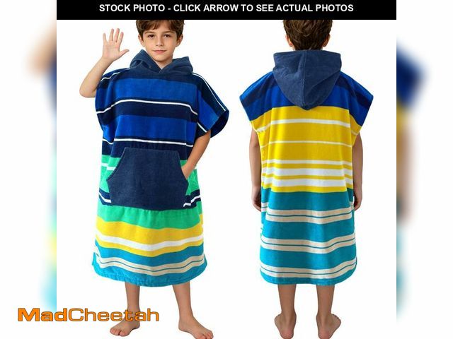 Lot 74-14153418 - Surf Poncho Towel for Teens &amp; Big Kids (8-14 Years,36"X26") | 100% Cotton Ultra-Absorbent Oversi...