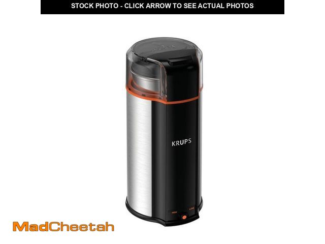 Lot 74-14344679 - Krups Ultimate Silent Vortex 3 oz. Stainless Steel Electric Blade Coffee Grinder with Removable Bowl...