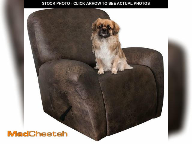 Lot 74-12698103 - ANARACHON Leather Like Recliner Chair Covers Heavy Duty, 4 Pieces Lazy Boy Recliner Cover for Reclin...