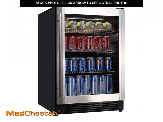 Lot 74-12055280 - Vissani 23.4 in. 50 Bottle, 154 Can, Wine and Beverage Cooler with Stainless Steel Door - UNUSED