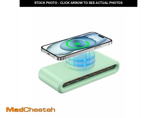 Lot 74-14386282 - USB C Charging Station with 10W Wireless Charger, 145W USB C Charger Block with with 5FT Extension C...