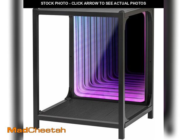 Lot 74-13709648 - FUSLITE Storage Cabinet with LED Infinity Mirror Light, RGBW Display Cabinet with Adjustable Color T...