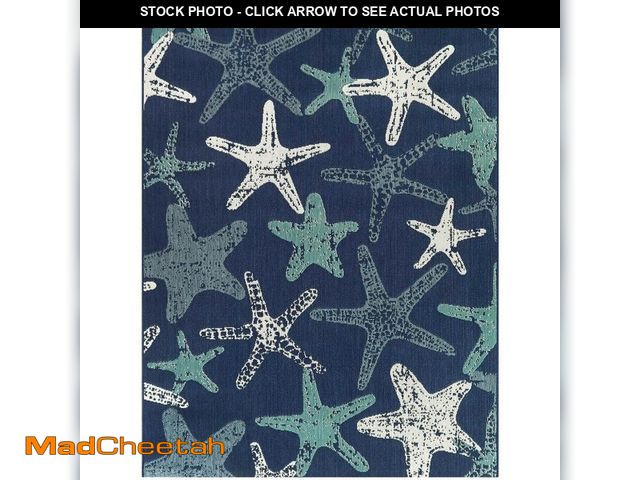 Lot 74-14392641 - Hampton Bay Blue 5 ft. x 7 ft. Starfish Indoor/Outdoor Area Rug - UNUSED