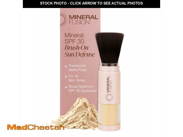 Lot 74-13993655 - Mineral Fusion Brush-On Powder Sunscreen for Face SPF 30 | Transluscent Natural Daily Sun Care with ...