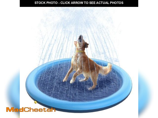 Lot 74-14271152 - Peteast Splash Pad for Dogs &amp; Kids - Anti-Slip Dog Pool for Large Dogs, 0.58 mm Thickened Durabl...