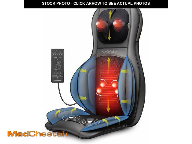 Lot 74-12983873 - Comfier Shiatsu Neck Back Massager, 2D/3D Kneading Massage Chair Pad, Heating Compression Seat Cushi...