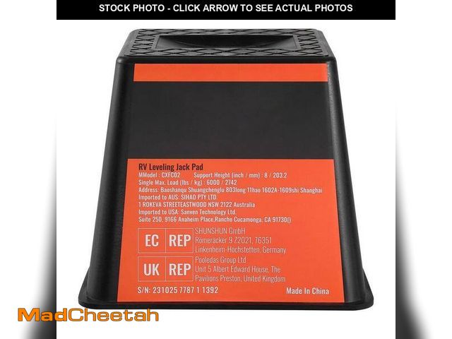 Lot 74-14246406 - SKYSHALO Trailer Jack Block, 6000 lbs. Capacity per RV Leveling Block, High-quality Polypropylene RV...