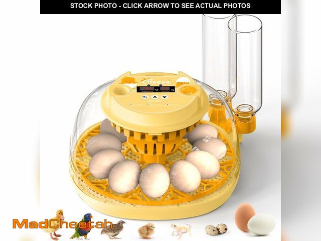Lot 74-14208198 - Egg Incubator for Hatching Chicks, Automatic Egg Turner Holds 12 Eggs, Smart Incubator 360ÃÂ° Clear...