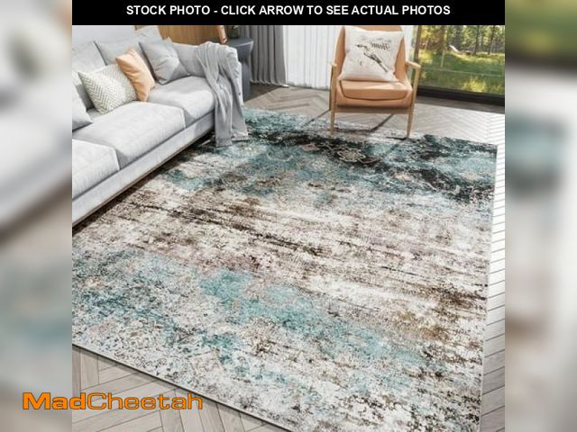 Lot 74-12158162 - 5 X7  Area Rugs for Living Room Machine Washable Rugs Abstract Vintage Distressed Indoor Rug Carpet ...