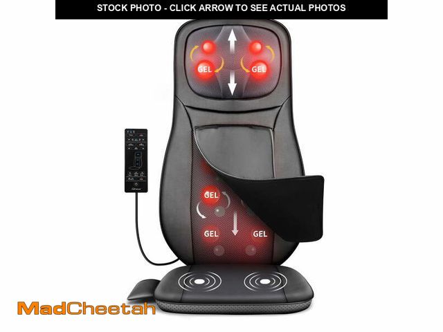 Lot 74-12647064 - Snailax Shiatsu Back Massager with heat, Adjustable Height Seat Cushion Massager for Back Neck, Gift...