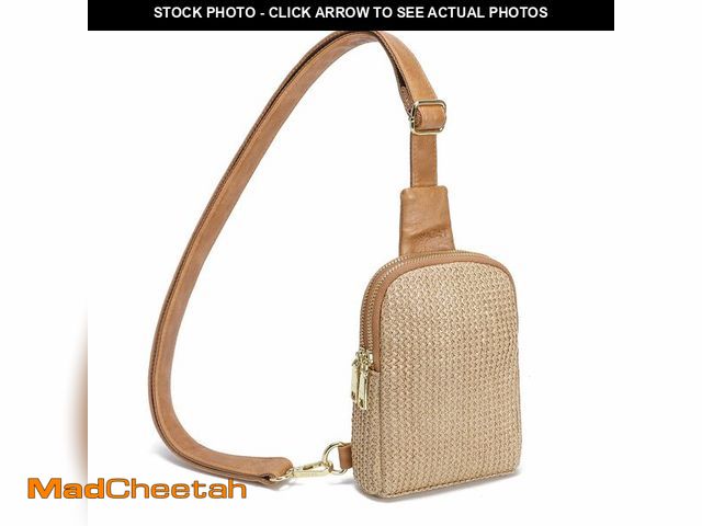 Lot 74-14381682 - INICAT Small Faux Straw Crossbody Bag for Women, Lightweight Summer Beach Sling Purse for Everyday E...
