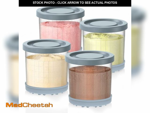 Lot 74-13569189 - for Ninja Creami Pints and Lids-4 Pack, 16OZ Container Compatible with NC299AMZ &amp; NC300s Series ...