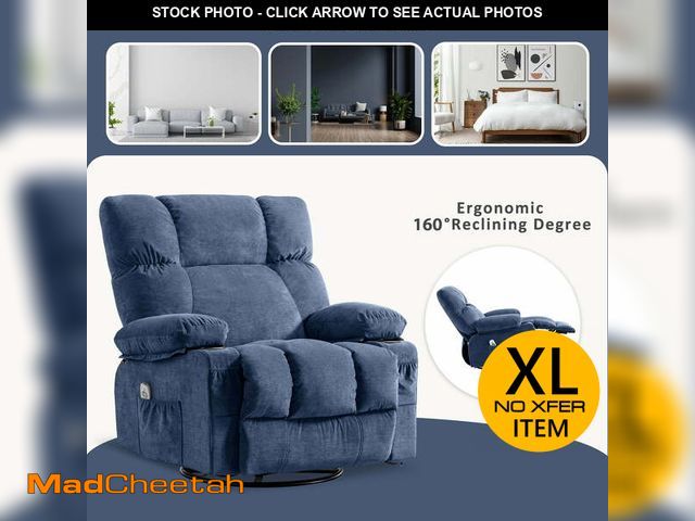 Lot 74-13775214 - ONPONY Massage Swivel Rocker Recliner Chair with Vibration Massage and Heat Ergonomic Lounge Chair f...